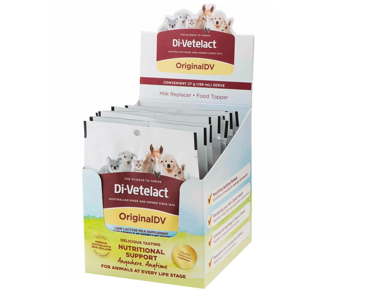 Di-Vetelact Animal Pet Supplement Milk Replacer Low Lactose 12 x 27g