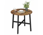 VASAGLE 80cm Round Dining Table RuStic Brown