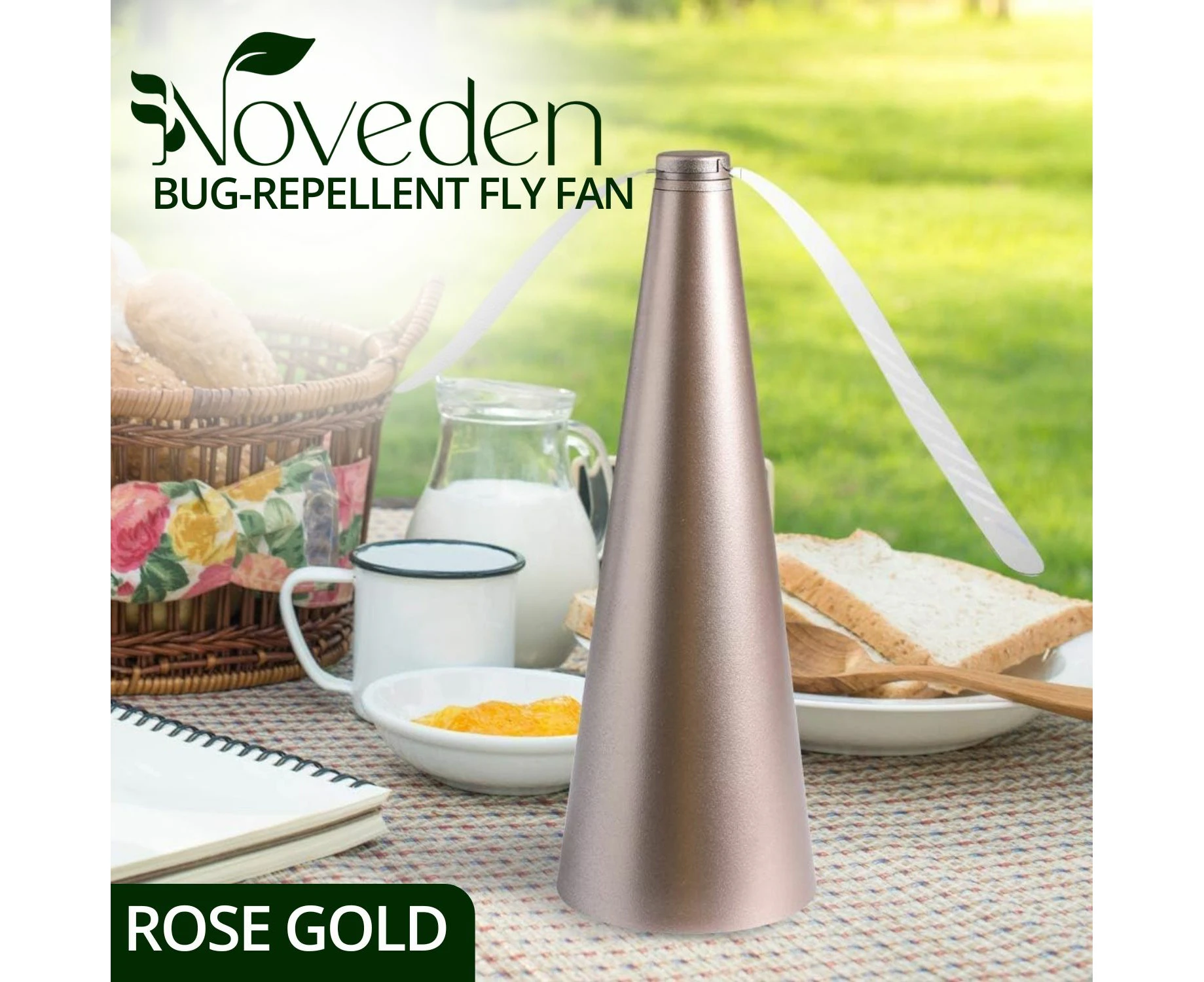 NOVEDEN Bug Repellent Fly Fan (Rose Gold) NE-BRF-100-AIK