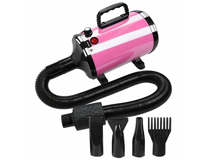 FLOOFI Versatile Nozzles Noise Reduction Advance Button Version Pet Hair Dryer - Pink