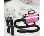 FLOOFI Versatile Nozzles Noise Reduction Advance Button Version Pet Hair Dryer - Pink