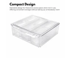 GOMINIMO 10 Pack Clear Stackable Fridge Organiser Bins with Lids (Transparent) GO-STO-103-ZG