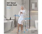 Altus Adjustable Swivel Shower tool Seat Bench with Anti-Slip Rubber Tips for Safety and Stability