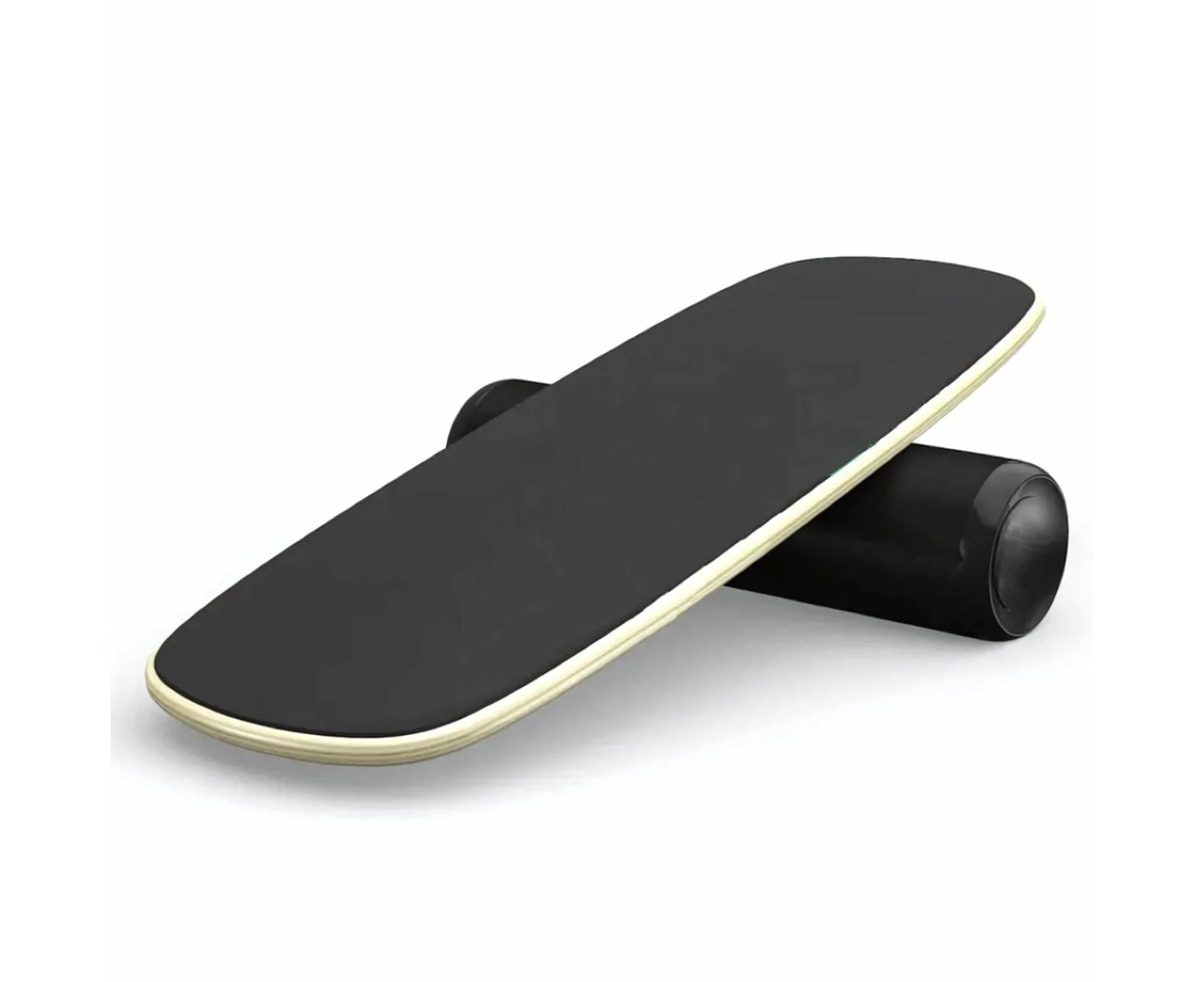 VERPEAK Exercise Yoga Gym Wobble Roller Wooden Balance Board - Black