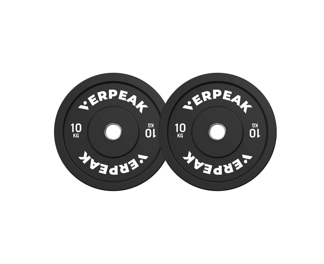 Verpeak Olympic Bumper Weight Plates 2 x 10kg Barbell Weight Lifting Fitness Exercise Gym