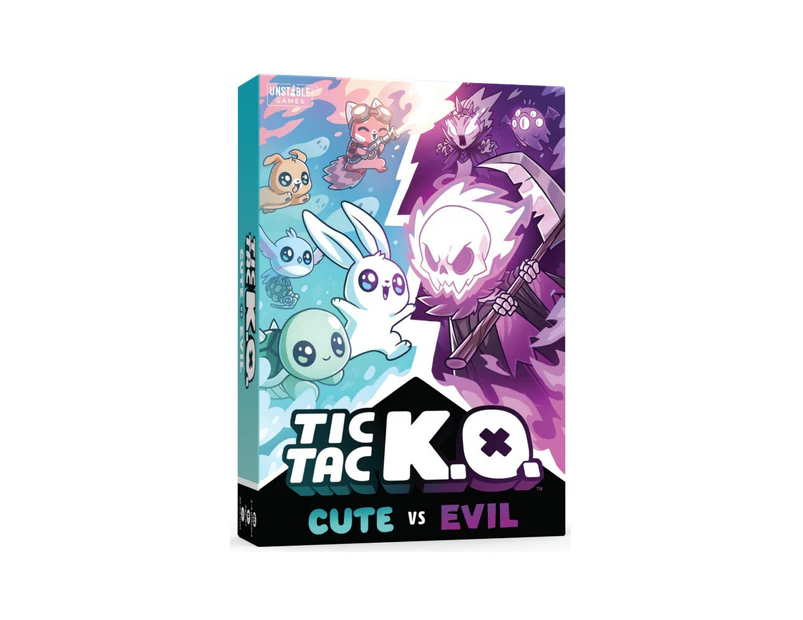 Tic Tac KO Cute vs Evil Kids/Family Fun Play Strategy Tabletop Card Game 8y+