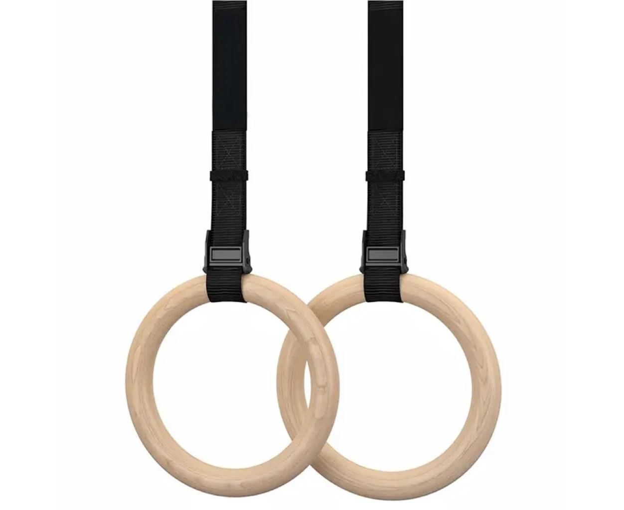 VERPEAK Wooden Gymnastic Rings with Adjustable Straps Heavy Duty Exercise Gym Rings Wooden