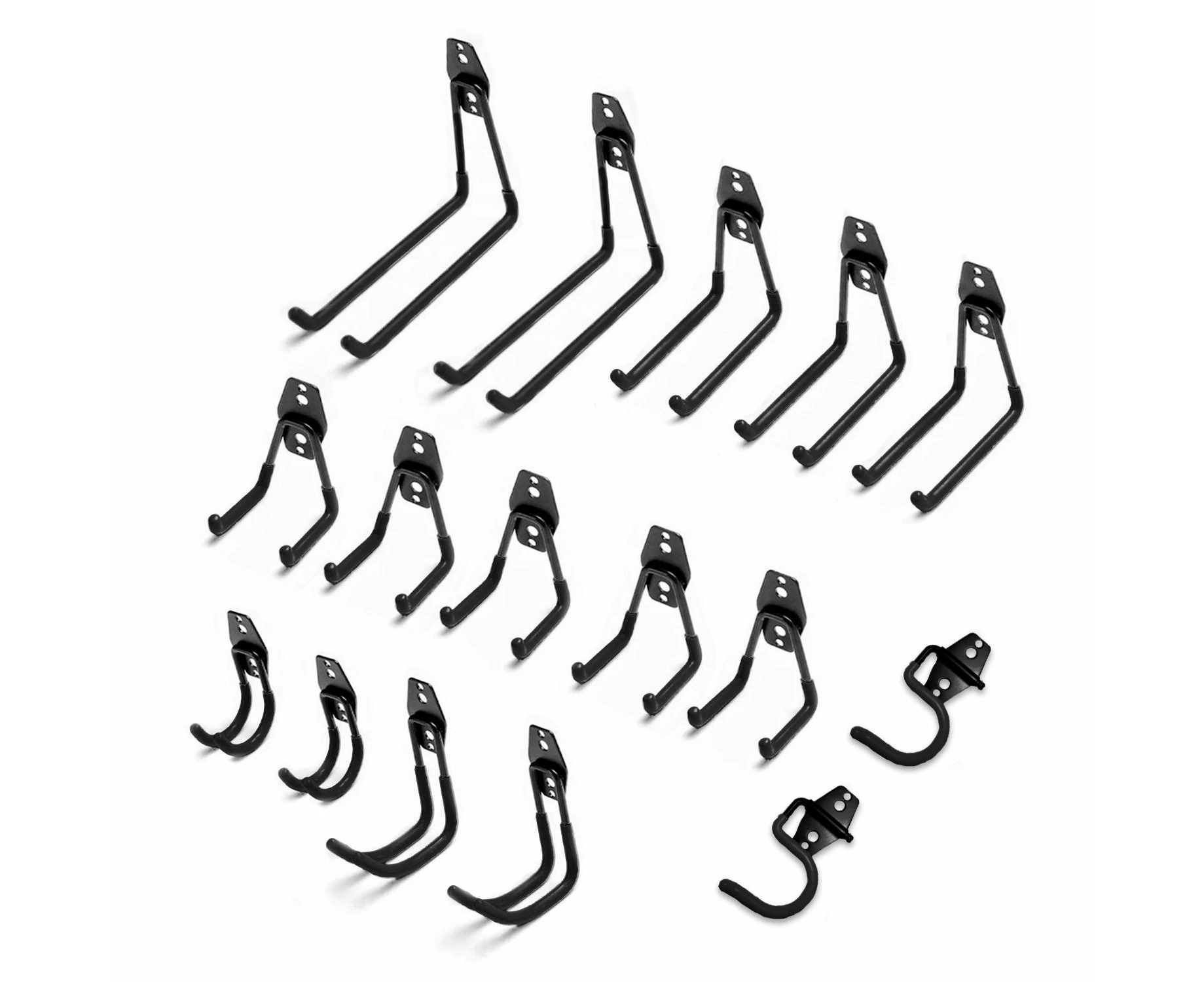 RYNOMATE 16 Packs Garage Hooks, Bike Hooks, Storage Hooks Heavy Duty Black