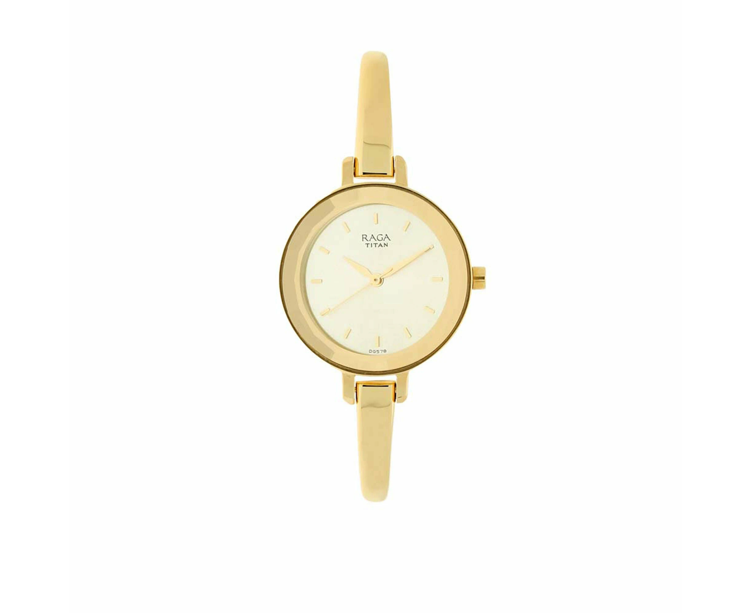 Titan Raga Viva Champagne Dial Women Watch With Metal Strap