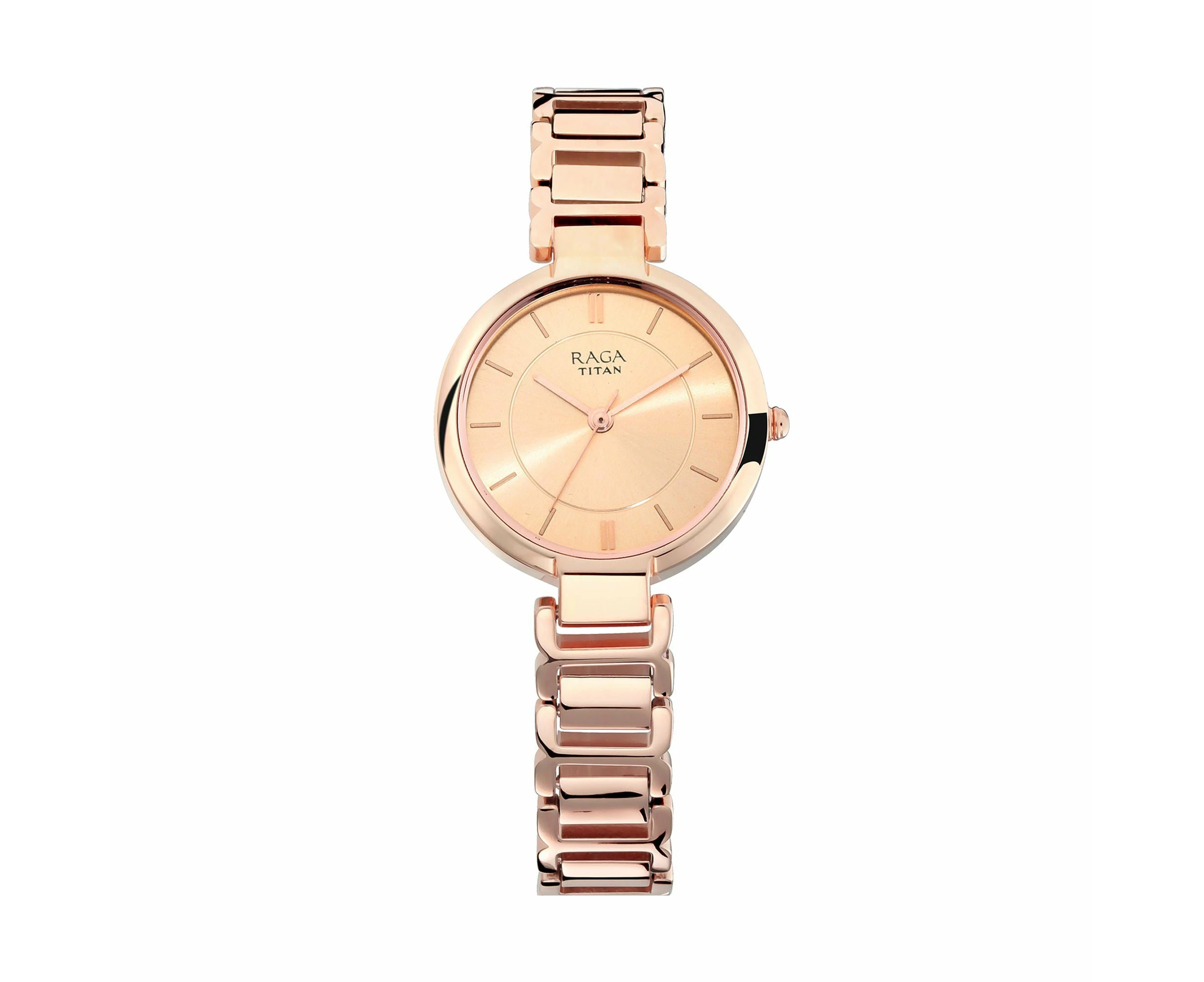 Titan Raga Viva Rose Gold Dial Women Watch With Metal Strap