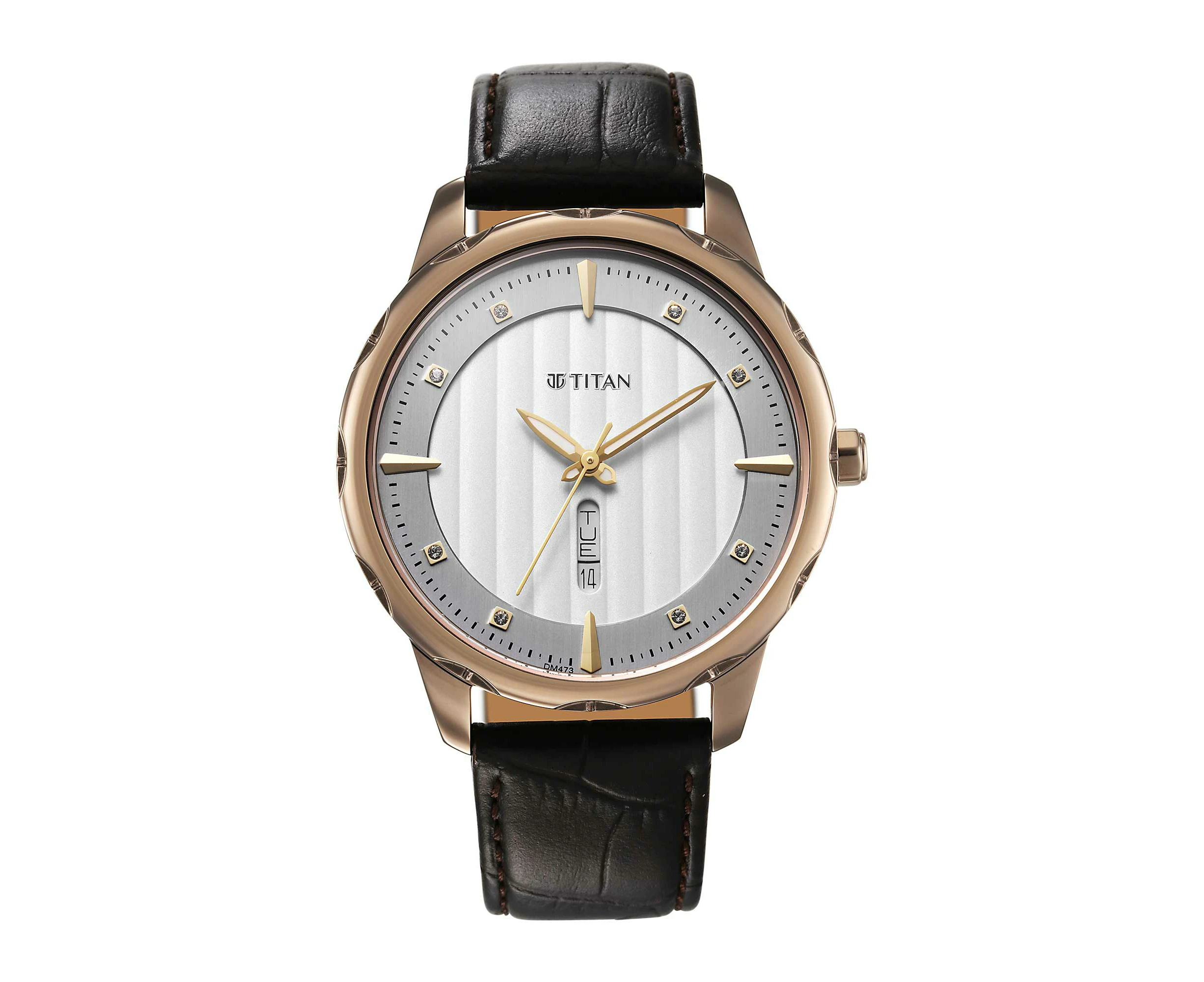 Titan Regalia Opulent White Dial Watch for Men