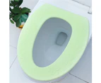 Waterproof EVA Toilet Seat Cushion Reusable Warm Soft Pad Bathroom Supplies(Flower Green)