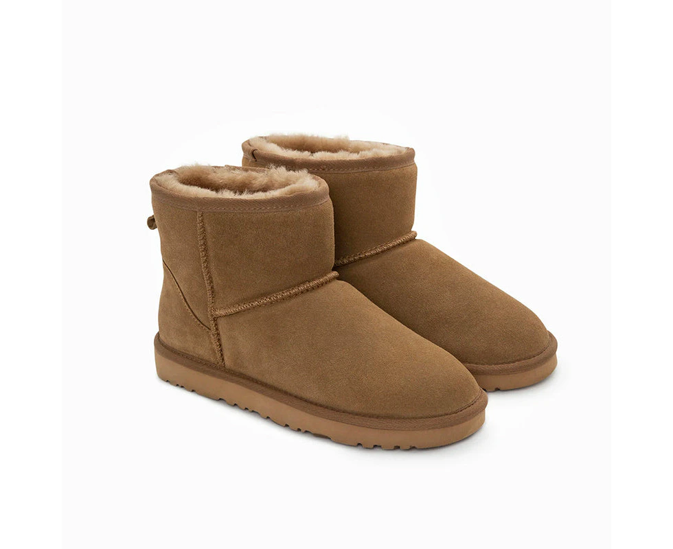 Ugg Boots Genuine Australian Sheepskin Unisex Mini Classic Suede Ozwear Ugg - Olive