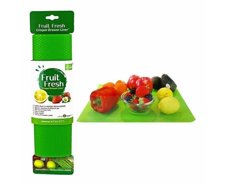 Fruit Fresh Crisper Drawer Liner Set of 2 Grand Fusion Kitchen Fuit Vegetable