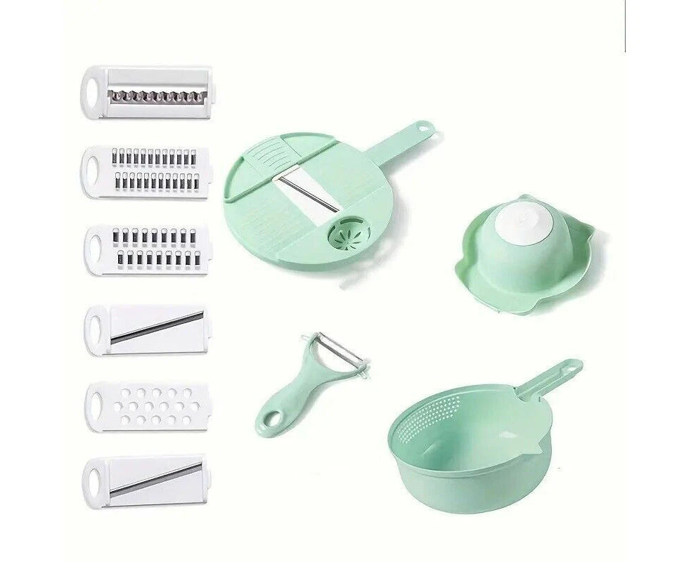 Vegetable Slicer Multifunctional Kitchen  Artifact Food Chopper - Green