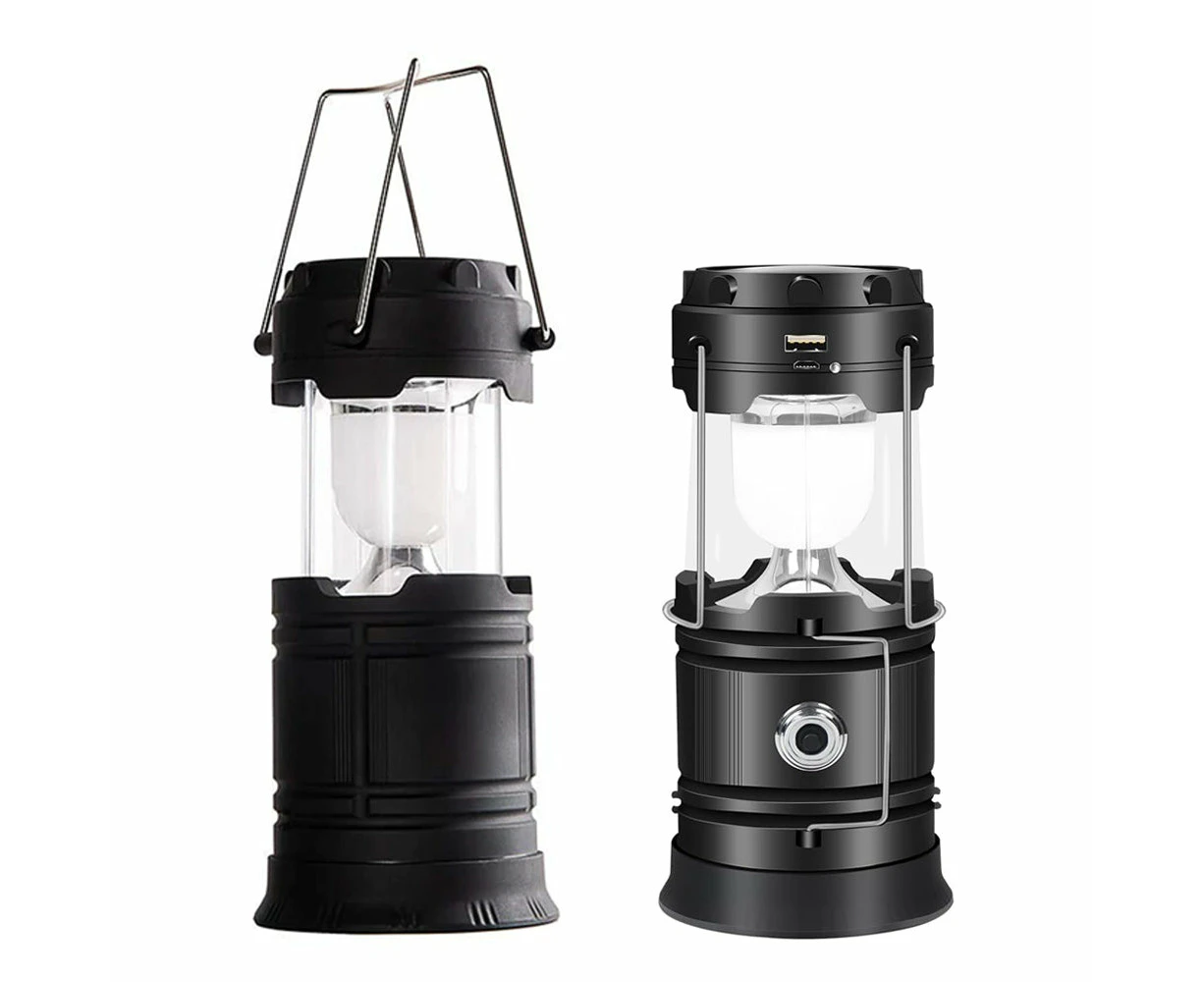 Lanterns Led Camping Lamp Solar Powered Rechargeable Usb Torch Waterproof Emergency Light Lantern