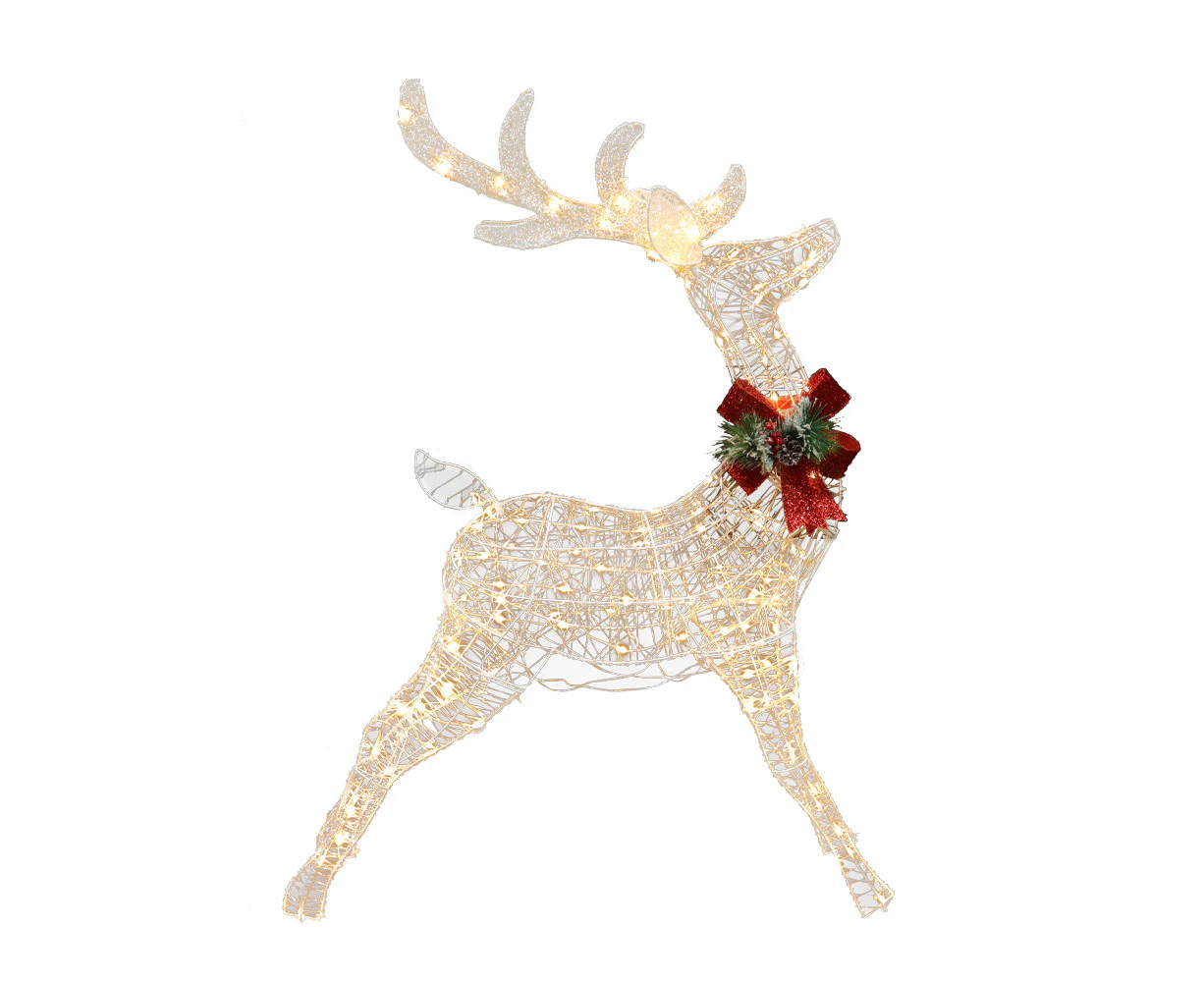 CarolCraft Christmas Lights 120 LED Fairy Light Reindeer Outdoor Home Decorations 3D