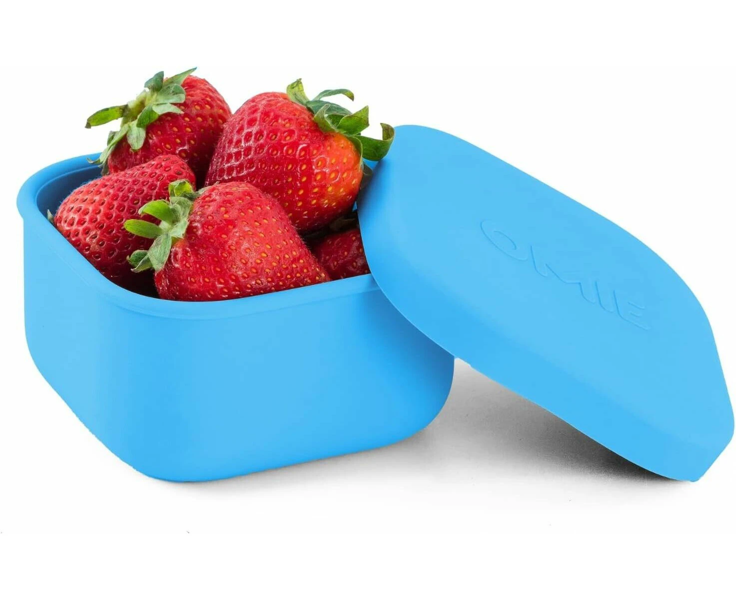 OmieBox Silicone Leakproof Snack Containers To Go Food Storage - 280ml Blue