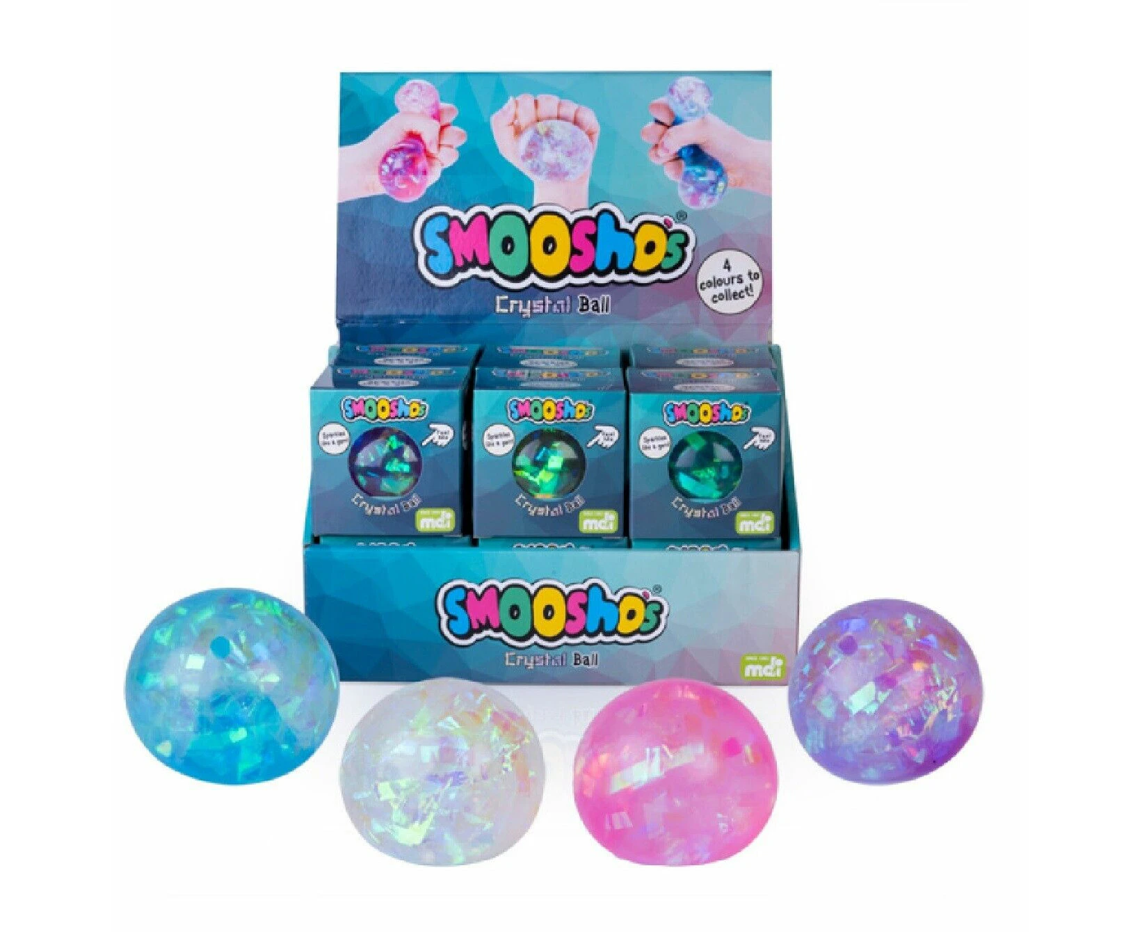 2PK Sensory Mini Crystal Ball Smooshos Stress Relieve Squishy Fidget Toy Assd