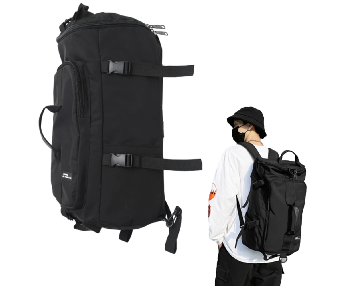 Gym Bag With Compartment Sports Duffle Bag Travel Weekender Bag-Black