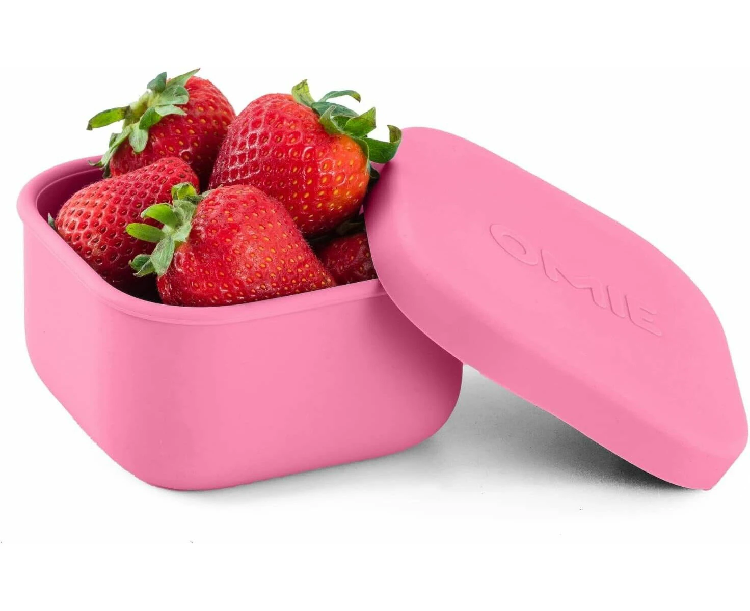 OmieBox Silicone Leakproof Snack Containers To Go Food Storage - 280ml Pink