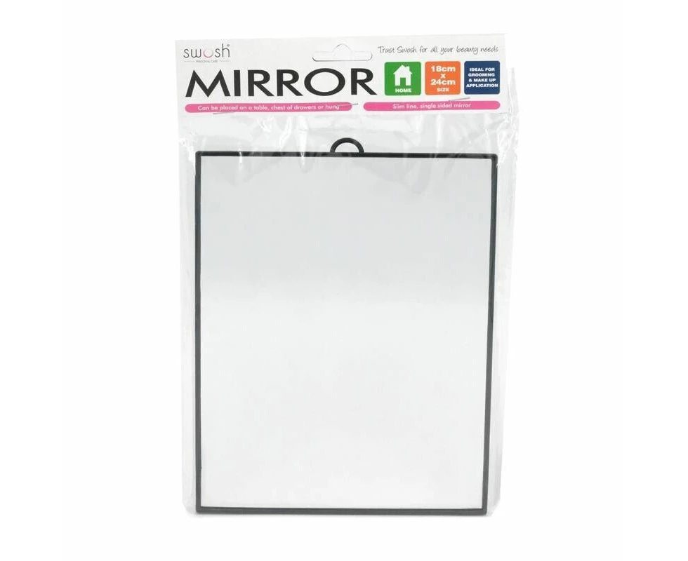 2pcs Mirror With Stand Wall Mountable Bathroom Make Up Facial - 18x24cm