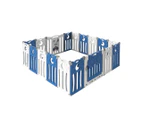 Bopeep Kids Baby Playpen Foldable Child Safety Gate Toddler Fence 18 Panels Blue