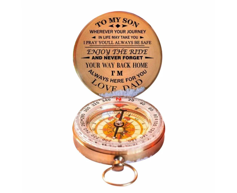 Retro Designed Outdoor Traveling Compass with Dedication Message