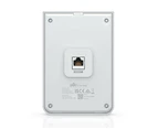 Ubiquiti UniFi Wi-Fi 6 In-Wall Wall-mounted Access Point with a built-in PoE switch.