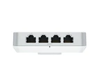 Ubiquiti UniFi Wi-Fi 6 In-Wall Wall-mounted Access Point with a built-in PoE switch.