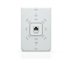 Ubiquiti UniFi Wi-Fi 6 In-Wall Wall-mounted Access Point with a built-in PoE switch.