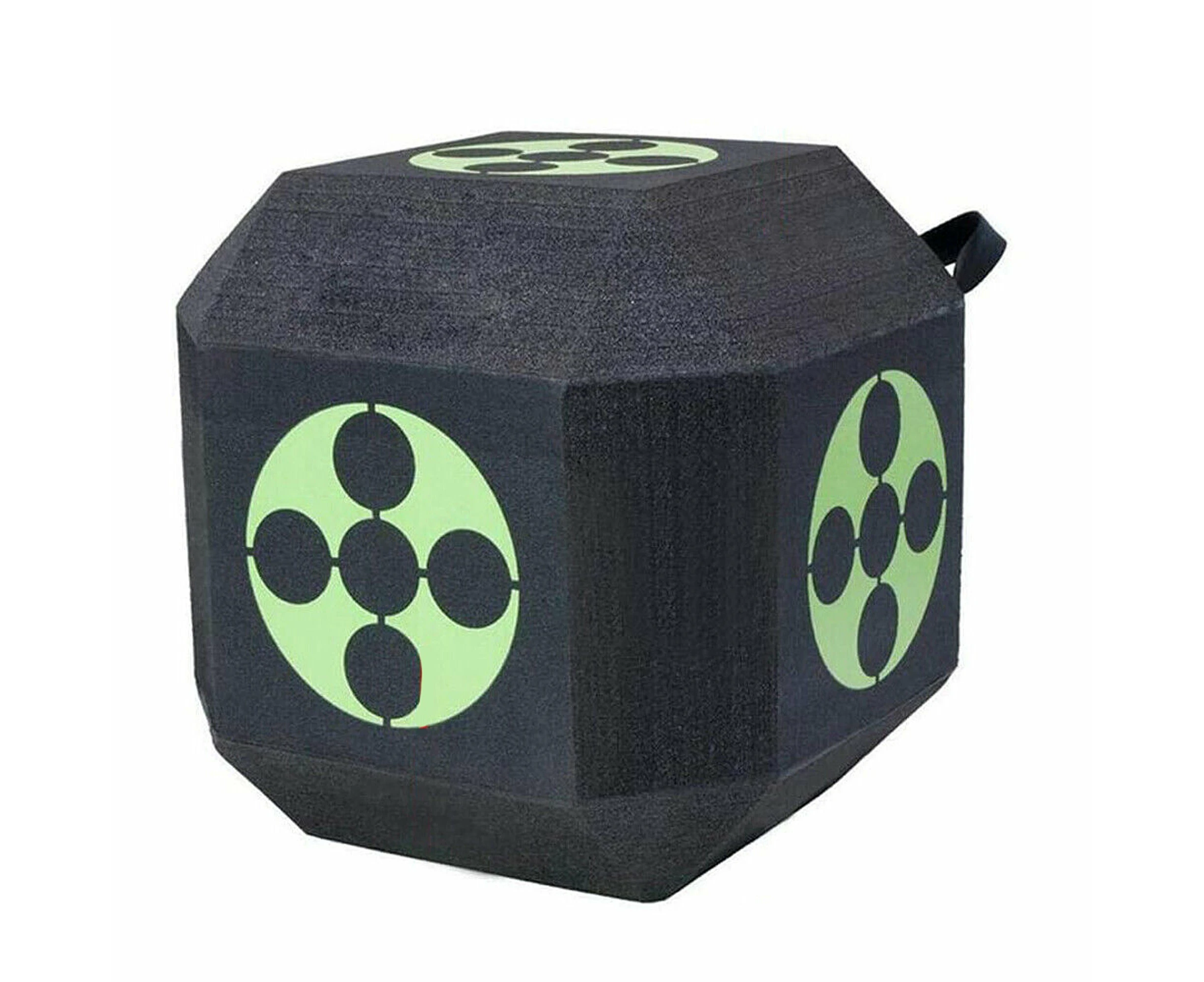 Archery Polyhedral Stuffed Target 3D High Density Self Healing Foam Cube - Green