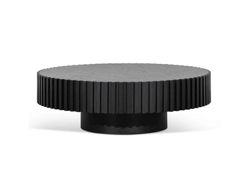 Alfaro Oak Round Coffee Table - Black