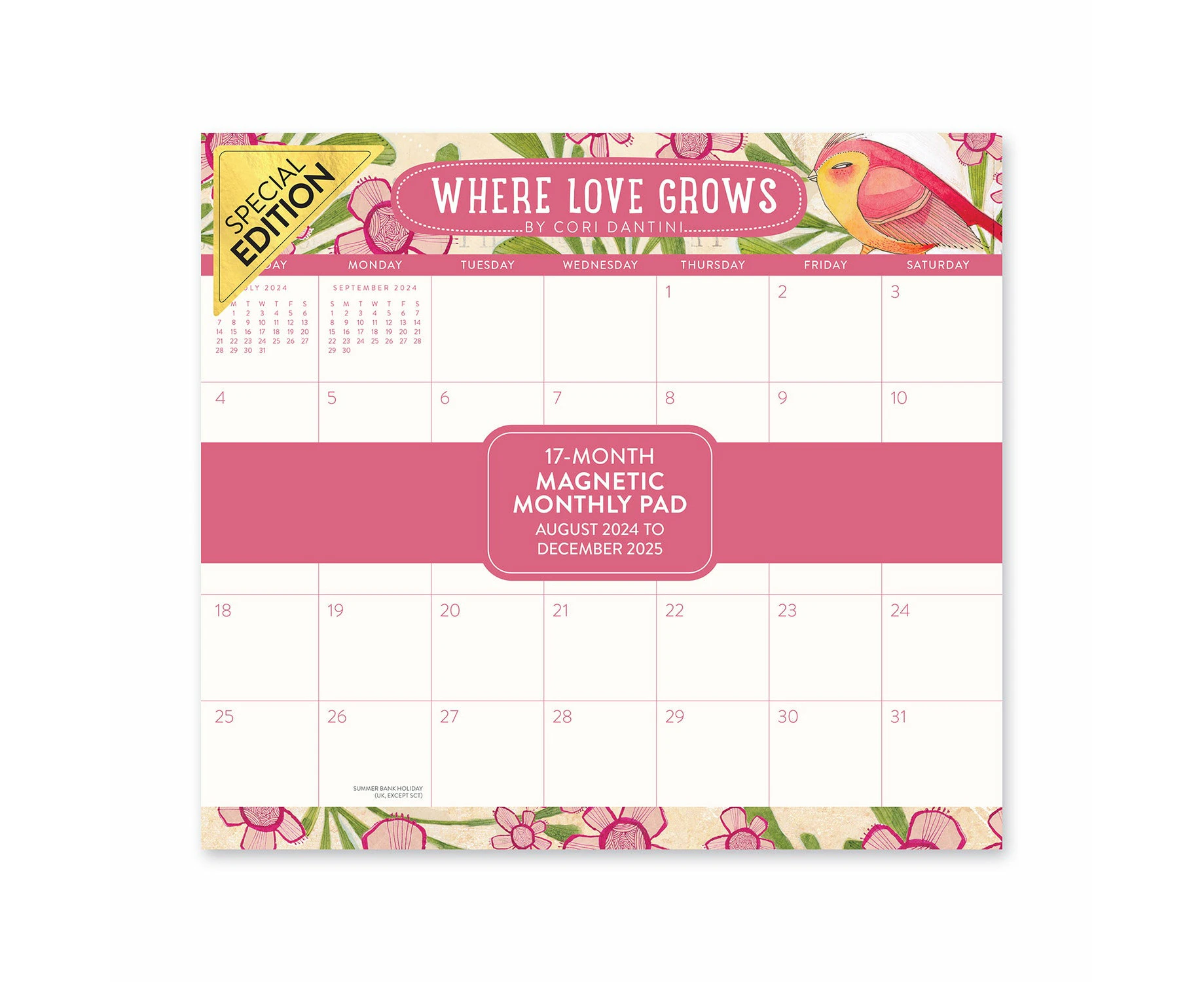 2025 Where Love Grows Magnetic Wall Calendar