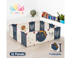 Playpals Kids Playpen Baby Large Safety Gate Toddler Fence Child Play 16 Panels