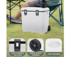 Mountview Cooler Ice Box 27L/43L Portable Chest Trolly For Camping BBQ Picnic