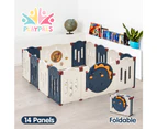 Playpals Kids Playpen Baby Large Safety Gate Toddler Fence Child Play 14 Panels