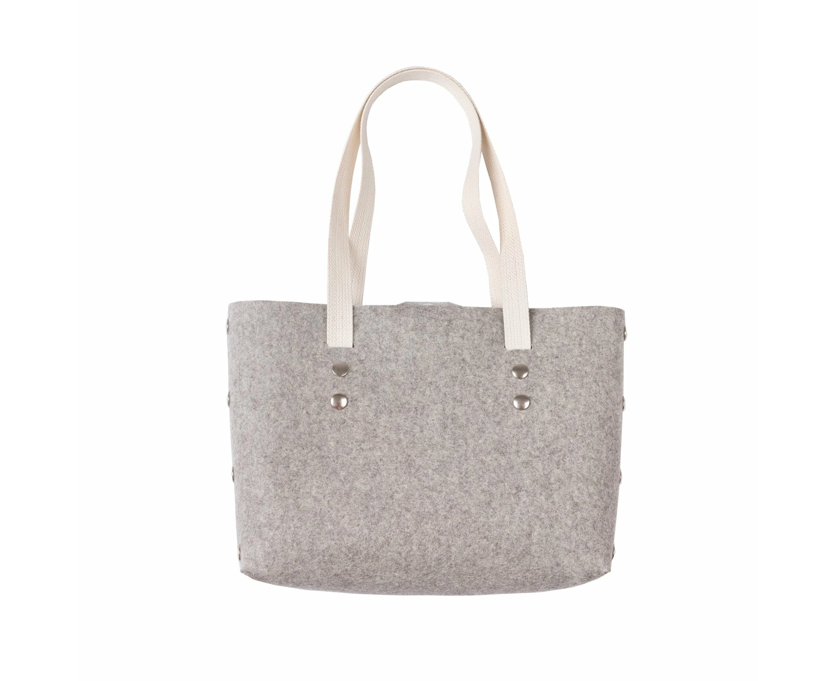 Katya Komarova Felt Tote Bag - Grey/White