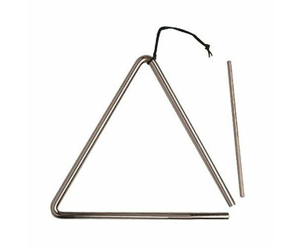 MANO PERCUSSION 7 Inch Triangle  With Beater & Holder, Educational, Fun