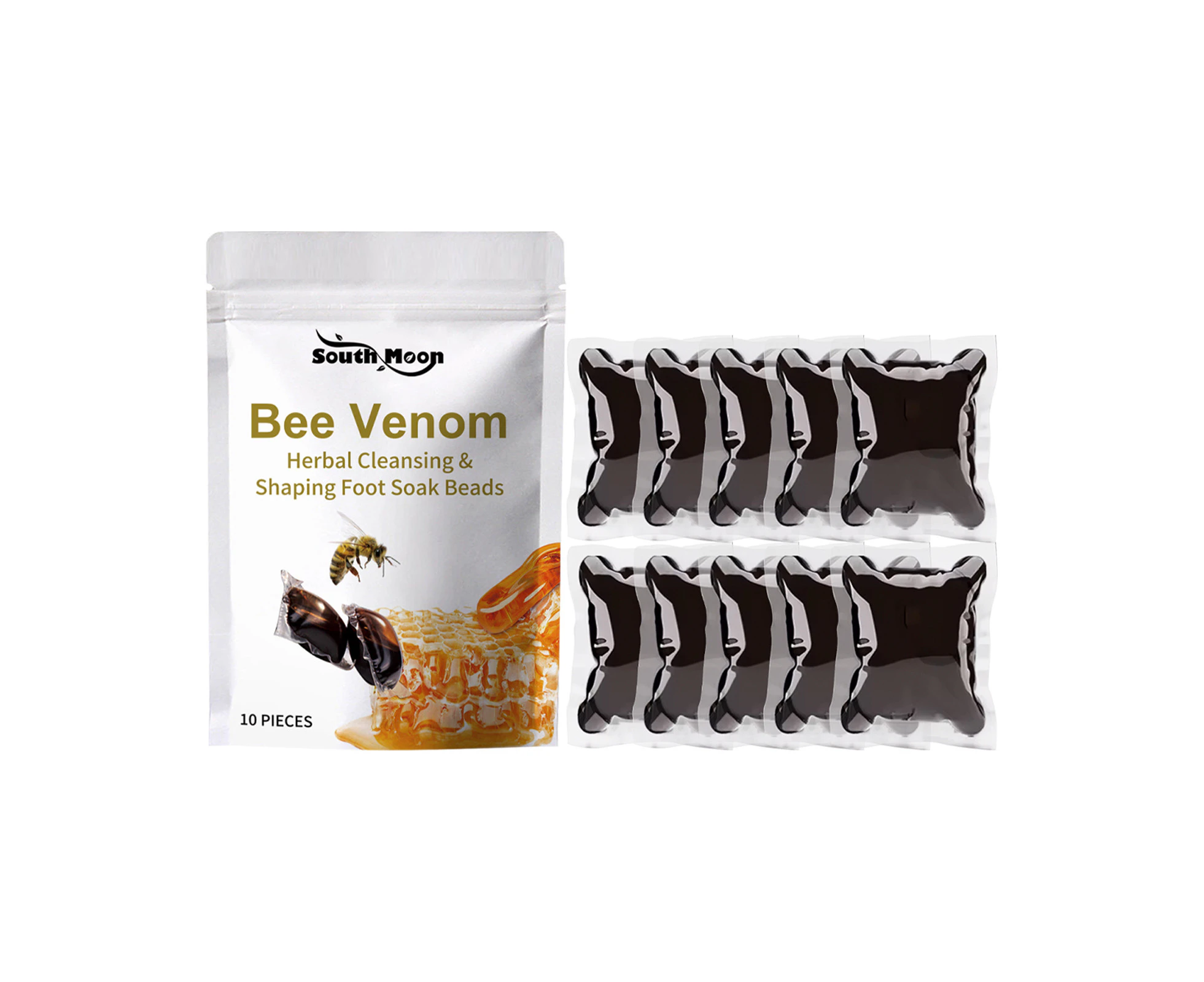 Bee Venom Foot Soak Bee Venom Lymphatic Drainage & Slimming Foot Soak Beads 10Pcs