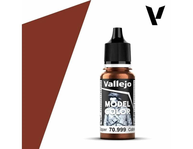 Vallejo Model Colour Paint Metallic Copper 17ml Acrylic Paint (AV70999)