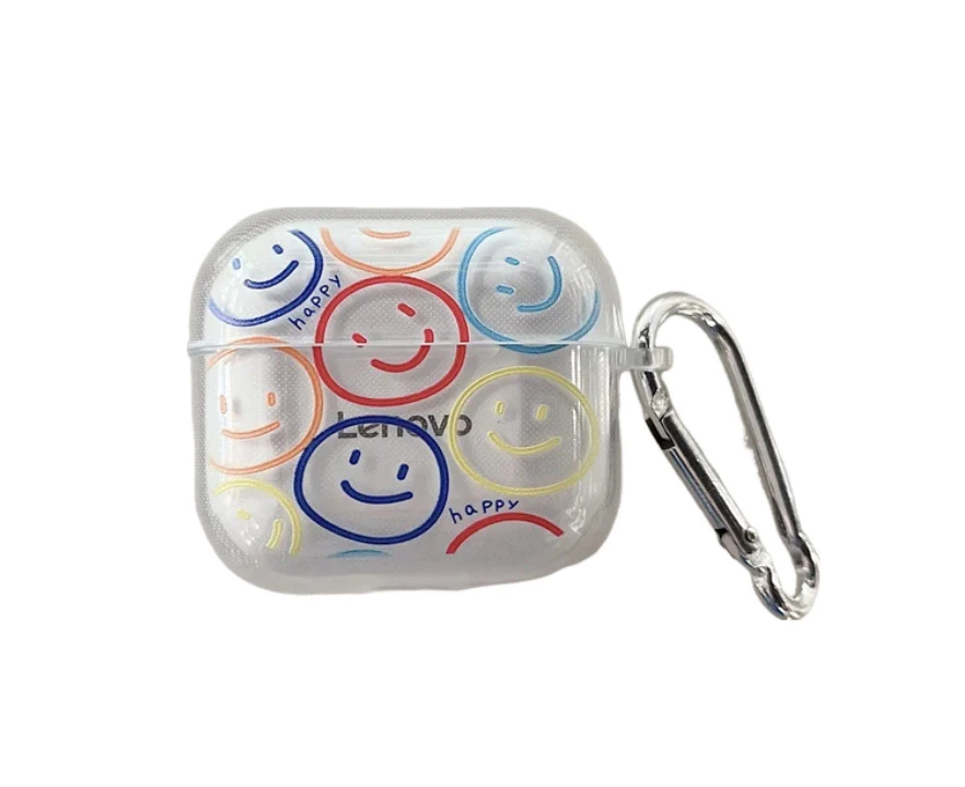 Anymob Earphone Case Colored Smiles For Lenovo LP40 TWS Headphone Case Protective Charging Box