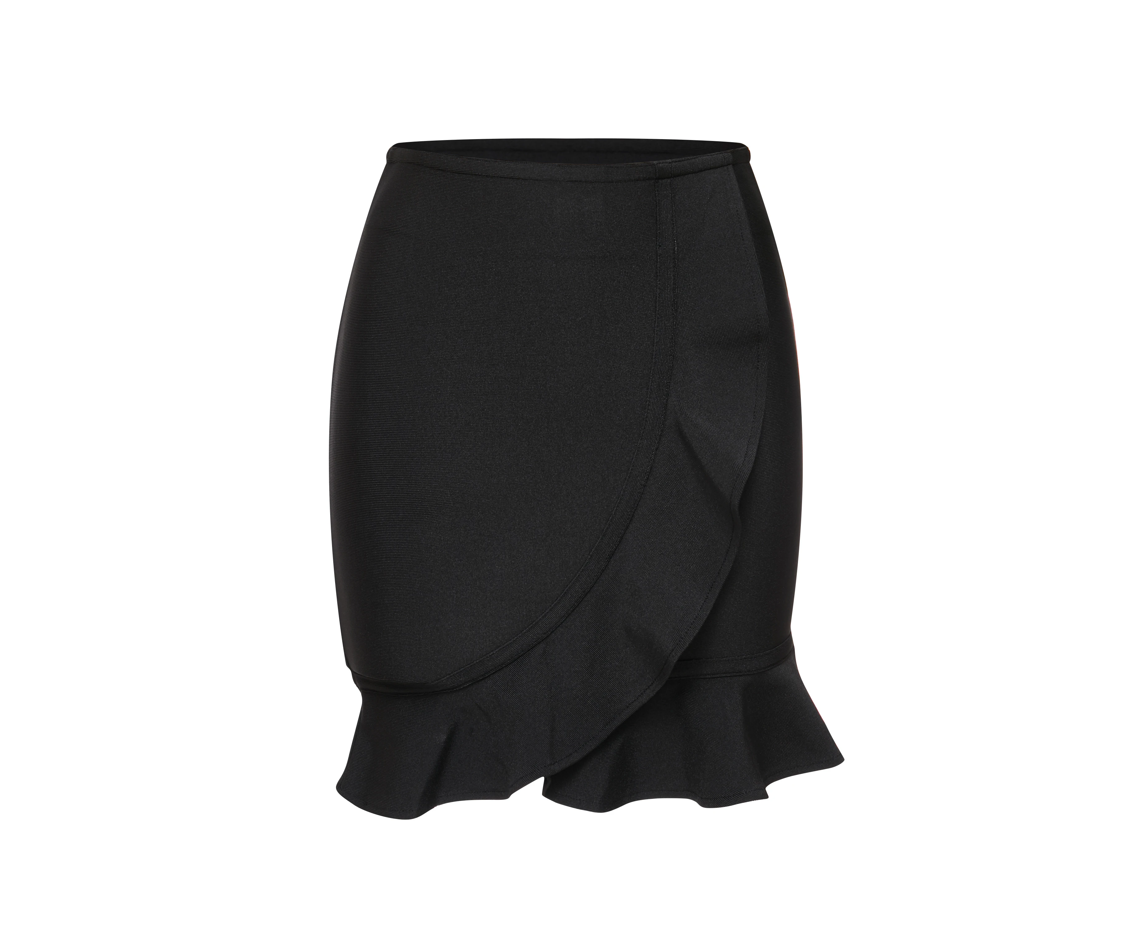 OJAY Women's Ruffle Wrap Mini Skirt