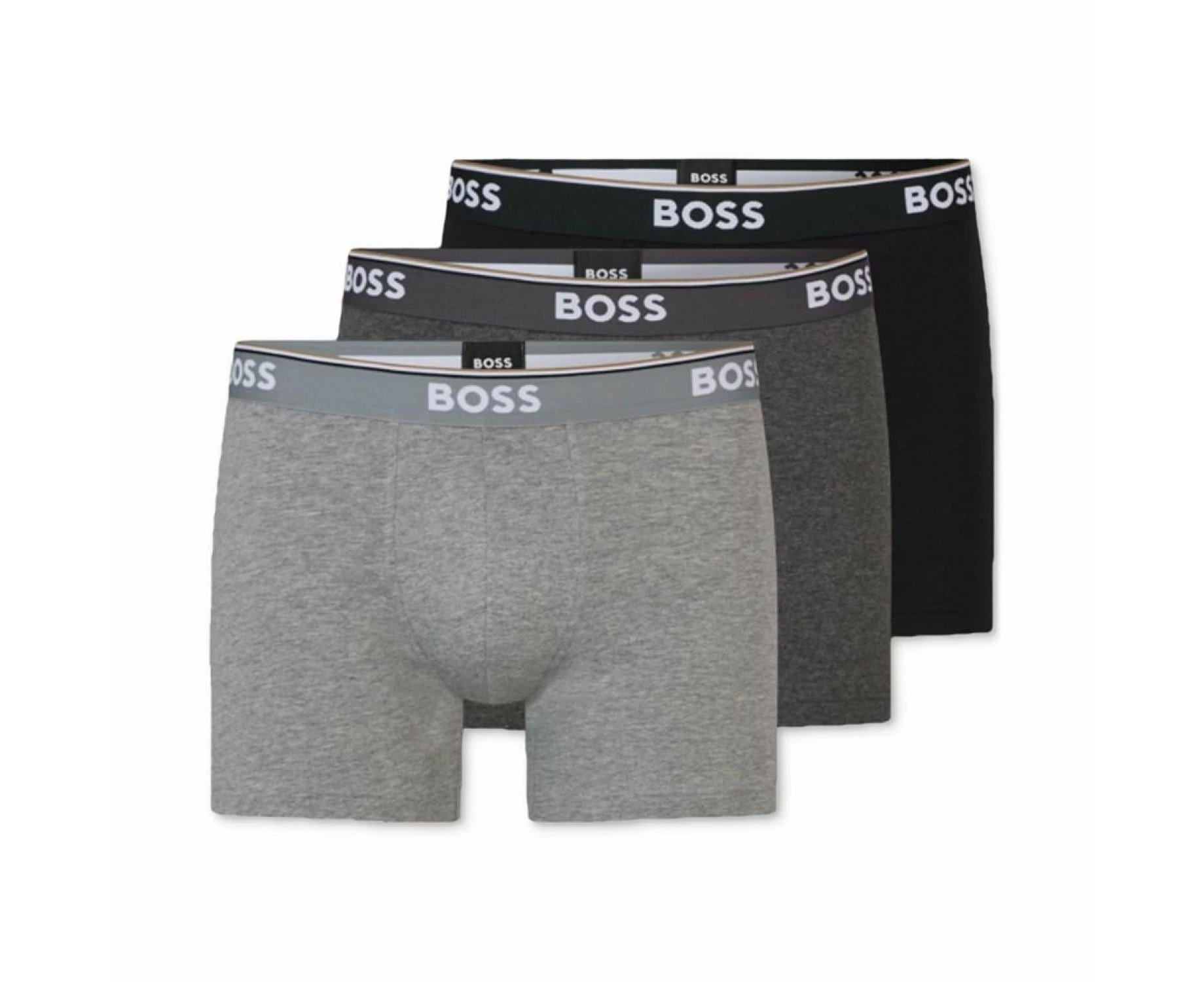 Men's Power 3-Pk. Tipped Logo Waistband Boxer Briefs