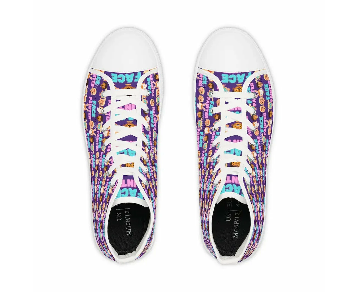 Purple Parade - Face Painter Men's High Top Sneakers