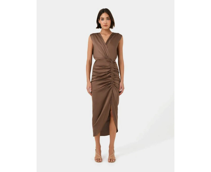 Forcast Women's Hayden Side Ruched Dress