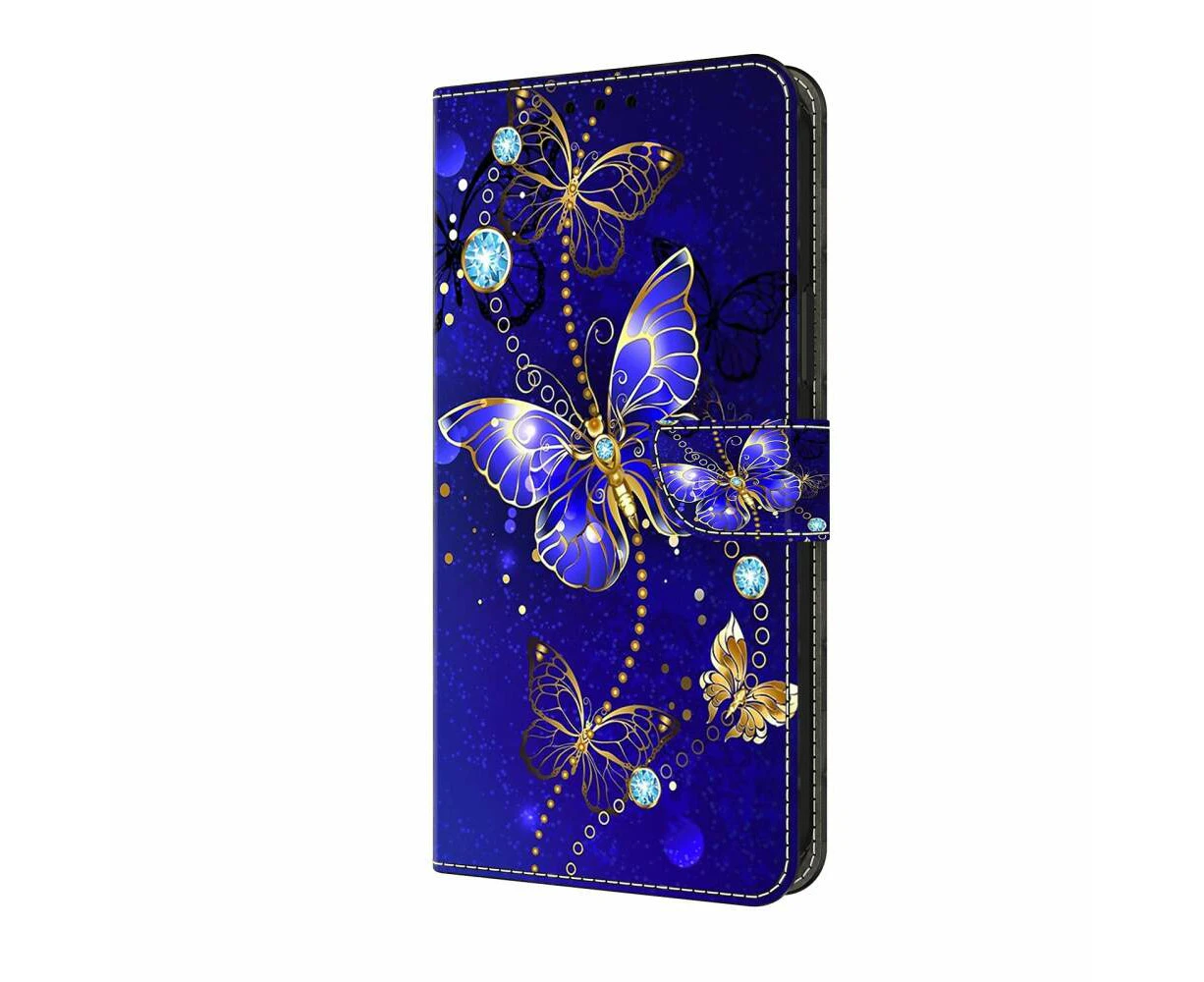 Samsung Galaxy A35 5G Case Protective PU Leather - Diamond Butterfly