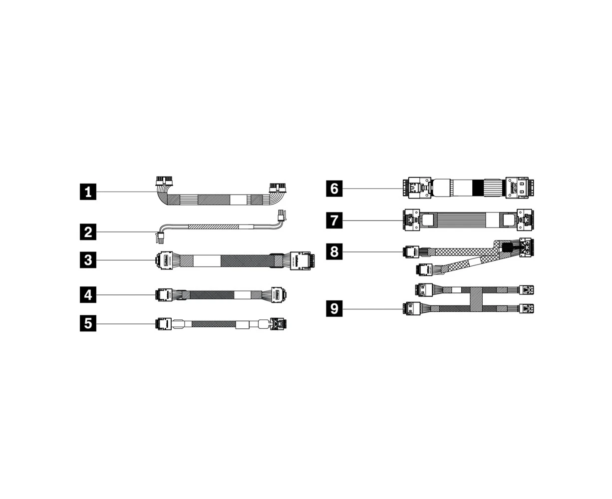 LENOVO ThinkSystem SR630 V2 8x2.5 inch SAS SATA Backplane Cable Kit