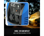 GENTRAX GT2500 2.5KW Max 2.2KW Rated Inverter Generator 2 x 240V Outlets Pure Sine Portable Petrol Camping RV Silent Quiet Power Petrol USB Recoil Starter