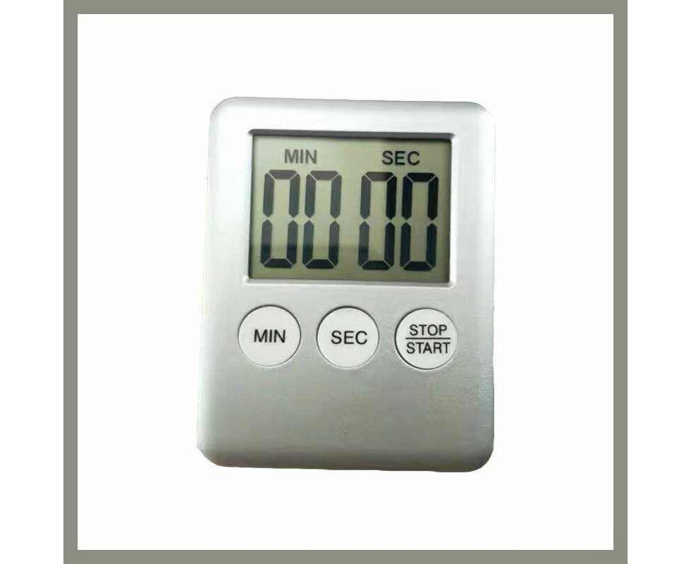 Magnetic Kitchen Cooking Timer 99 Minutes Timer - 2pcs - Silver